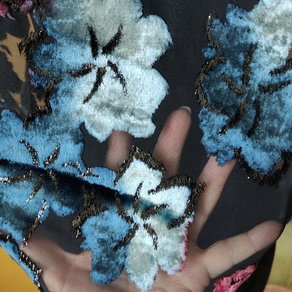 Sheer Embroidered Floral Cropped Bolero Shrug - Picture 6 of 8